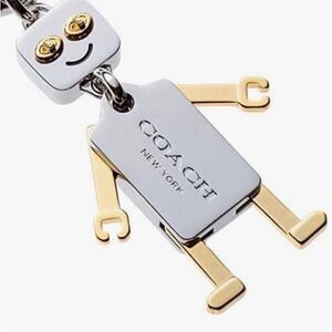 Coach Silver and Gold Robot Keychain